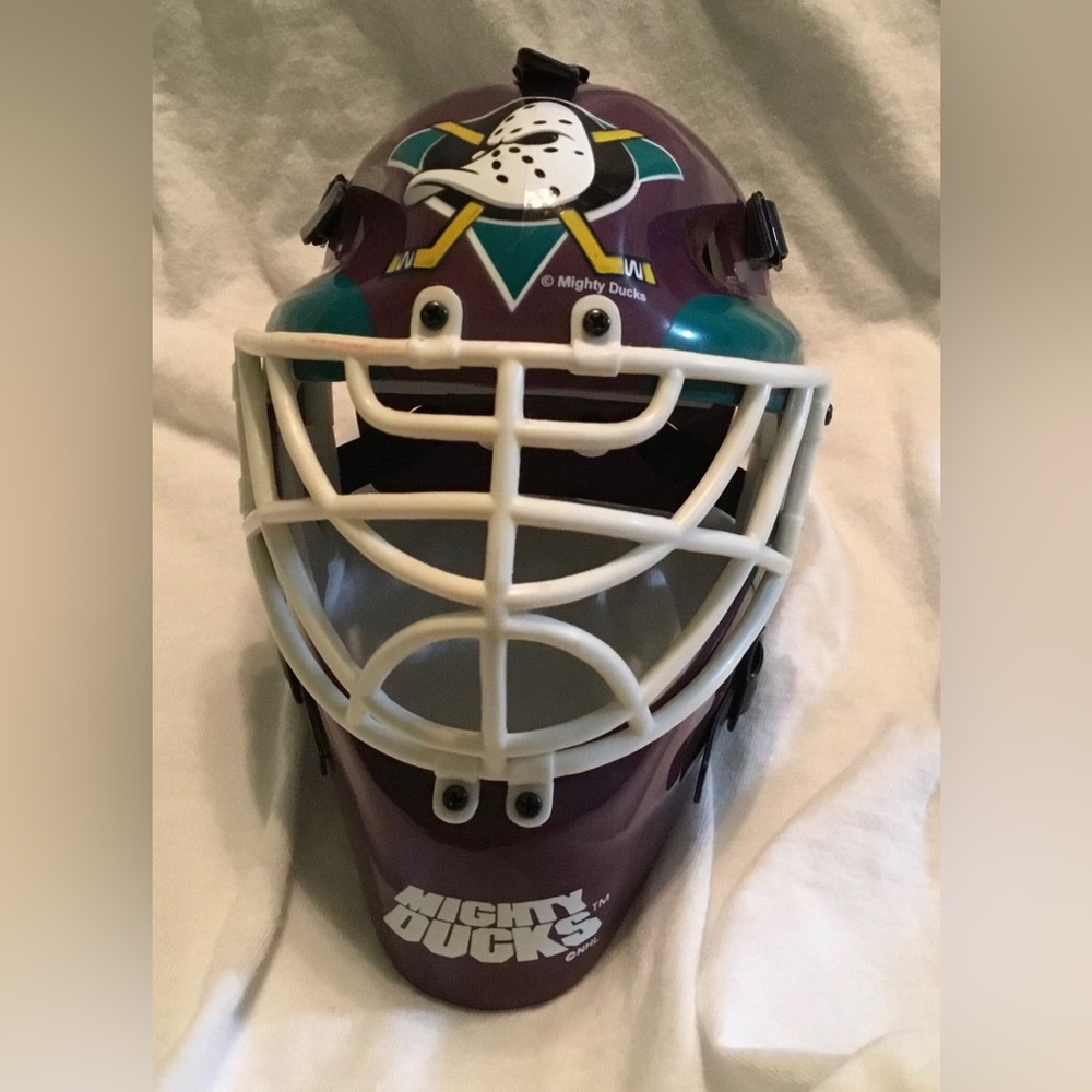 Riddell Hockey, Mighty Ducks Miniature Goalie Helmet, vintage